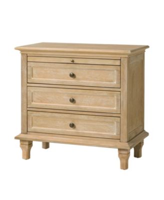 Arthelia Traditional 28.37''W 3-Drawer End Table with Charging Station