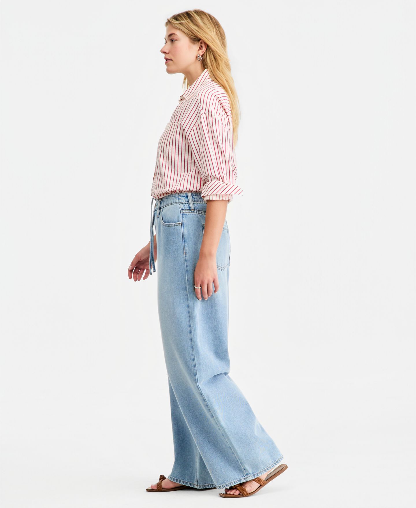 Женские джинсы On 34th High-Rise Wide-Leg Soft Denim Jeans, Regular & Short, цвет: Варёный — фото 6
