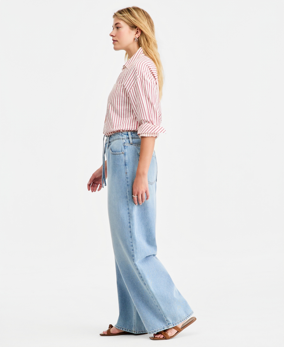 On 34th Women's High-Rise Wide-Leg Soft Denim Jeans, Regular & Short, Macy's Exclusive