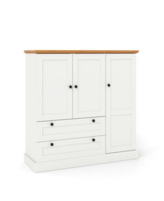 47.5 in Kitchen Freestanding Storage Cabinet with 3 Doors, 2 Drawers and 110 lbs Top