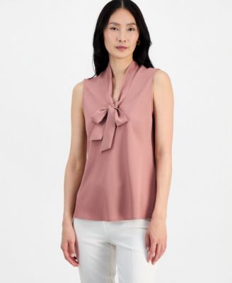Women's Sleeveless Tie-Neck Top