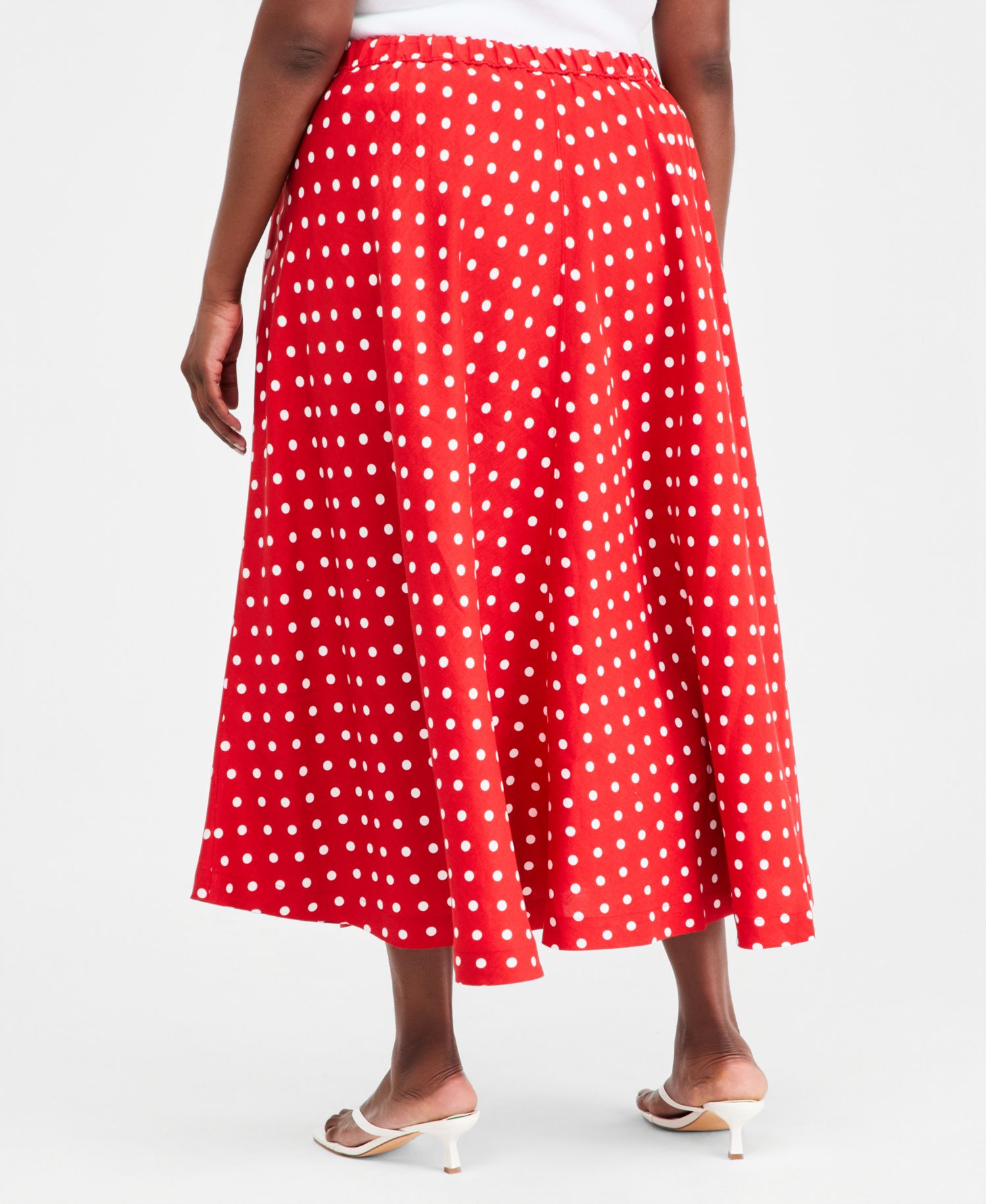 Trendy Plus Size Midi Circle Skirt