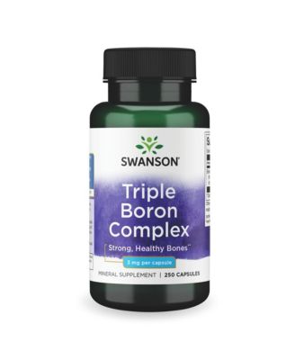 Triple Boron Complex  Natural Bone Health and Joint Support  Mineral Supplement Featuring Citrate, Aspartate and Glycinate  (250 Capsules)