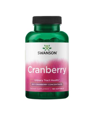 Cranberry, Urinary Tract Health, Bladder Control and Kidney Function, 20:1 Cranberry Juice Concentrate, Cranberry Supplement, 180 Softgels