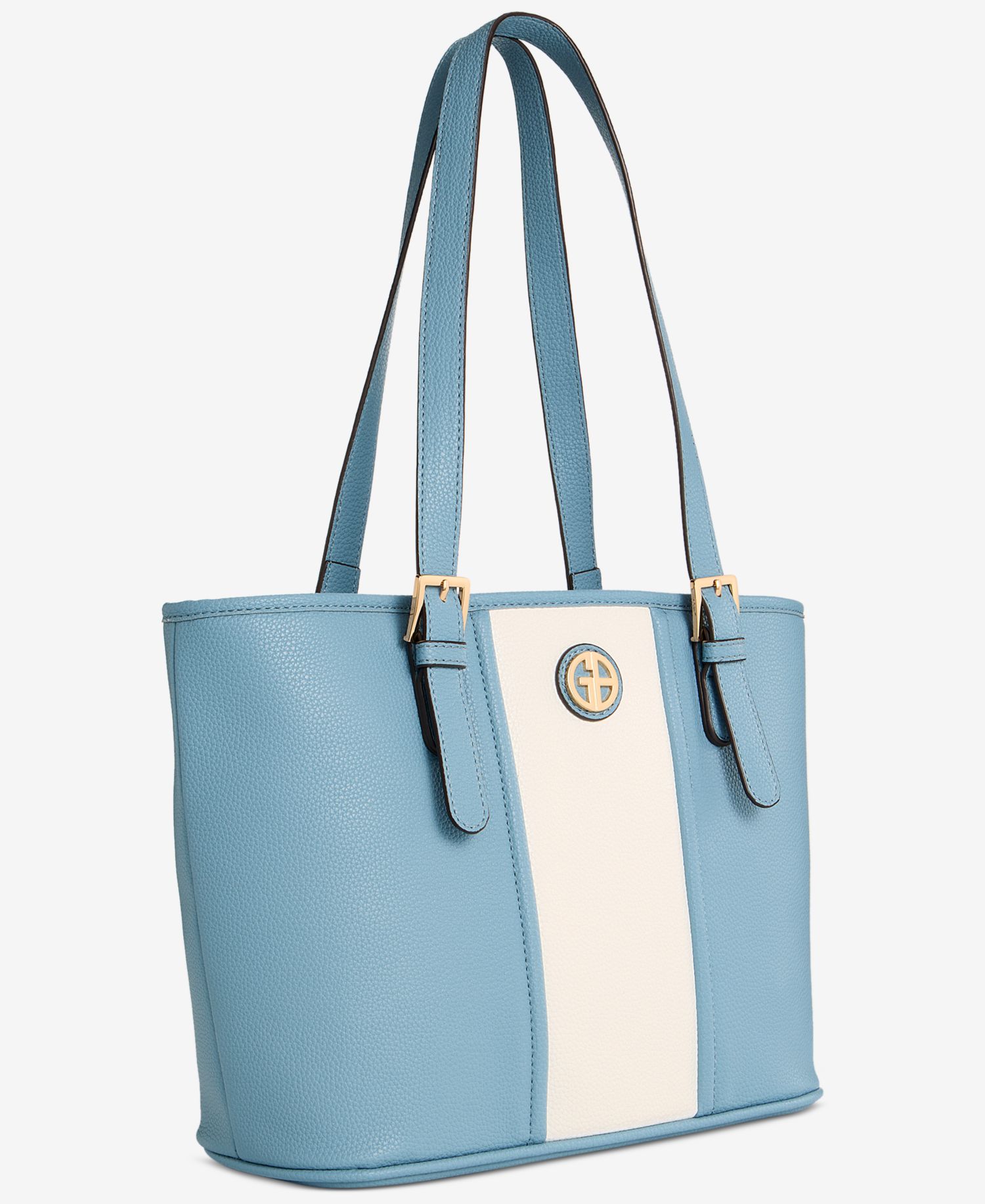 Vertical Colorblock Tulip Tote