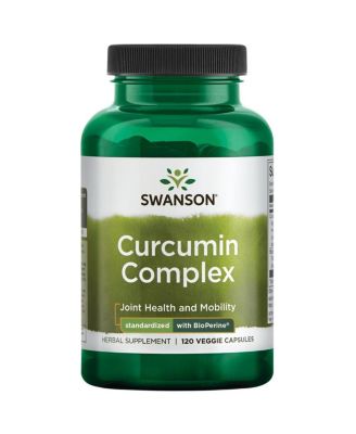 Curcumin Complex Herbal Supplement for Joint Health and Mobility - Standardized with BioPerine for Enhanced Absorption - 120 Veggie Capsules