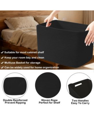 3 PACK Woven Storage Baskets Organizing Bins Home Organization Gift Basket