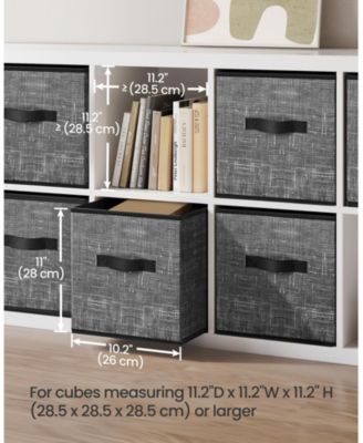 6PC Storage Cubes Fabric Bins Closet Organizers Foldable