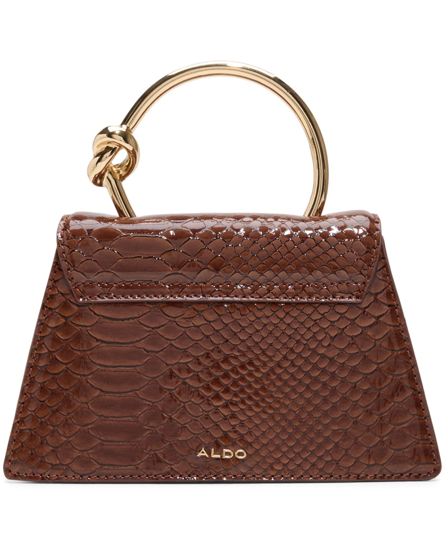 Женская сумка ALDO Aellax Mini Top Handle Satchel Handbag, цвет: Коричневый — фото 2