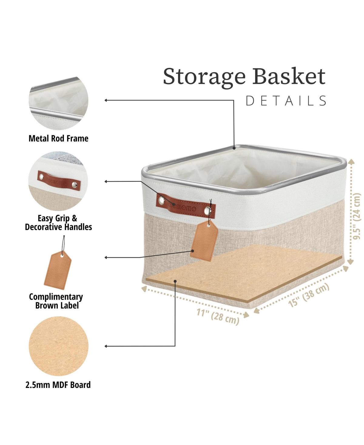 Gnuadz Storage Baskets Fabric Bins Closet Organizers