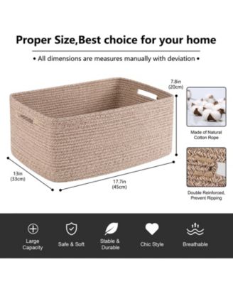 Woven Rope Storage Basket Organizer Bins Gift Basket