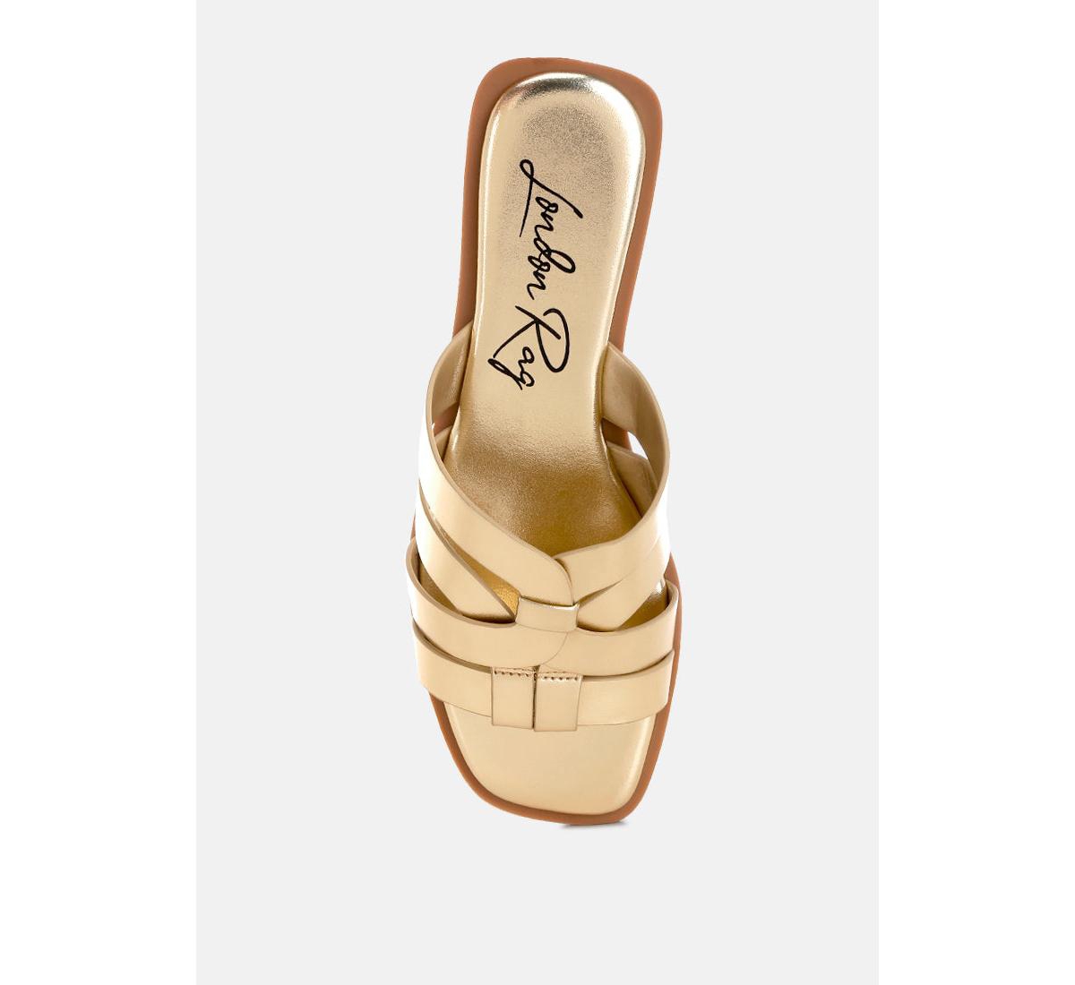 London Rag Women's Hebal Metallic Faux Leather Slip Ons