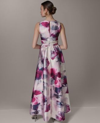 blue floral dresses for women Blue Floral Print Layer Tiered Midi Dress | Purple Door