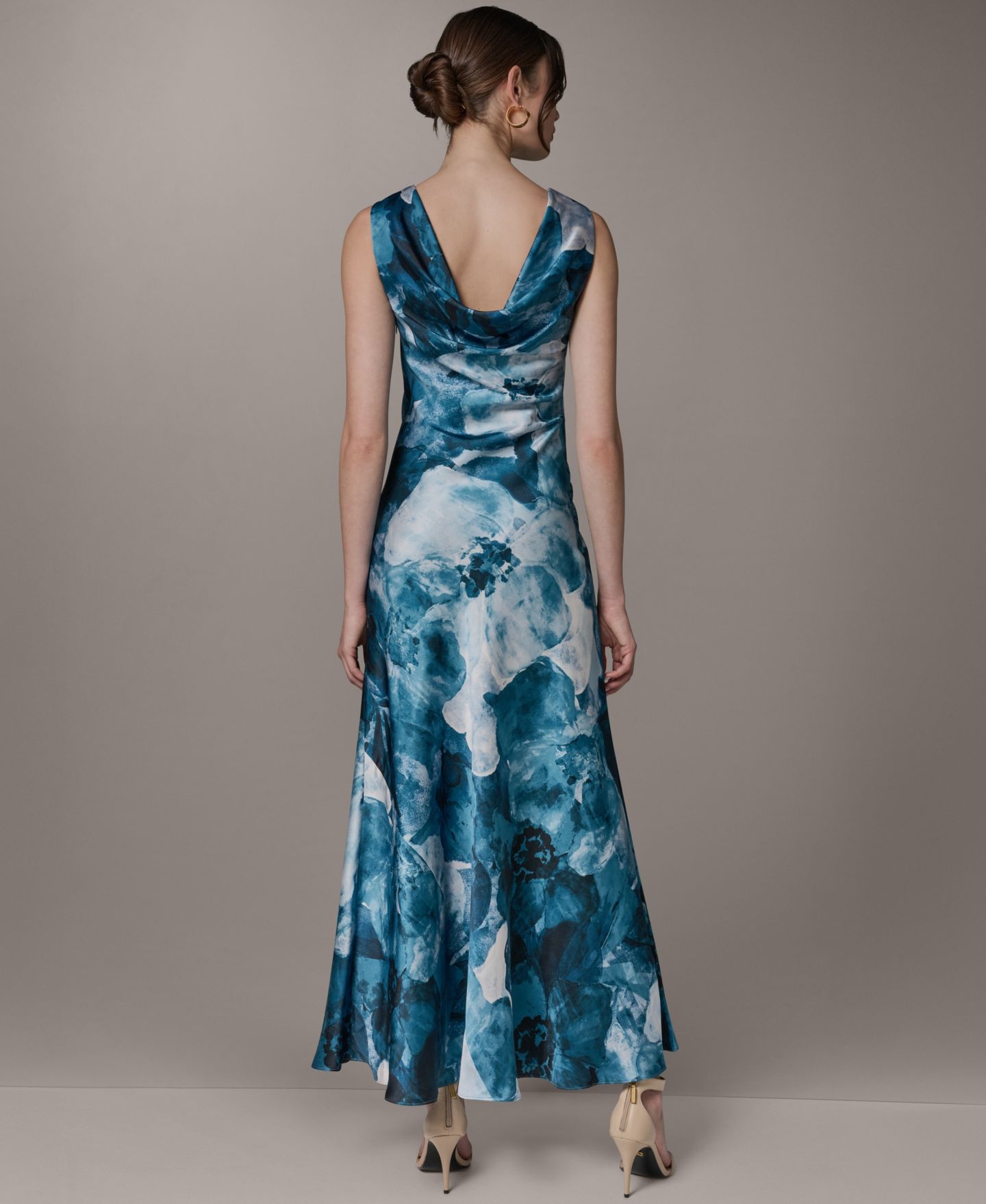 Женское платье Donna Karan New York Boat Neck Maxi Sleeveless Printed, цвет: Разноцветный — фото 5