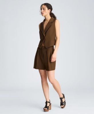 Kenneth Cole Women's Fitted Notch Collar Sleeveless Vest - Macy's