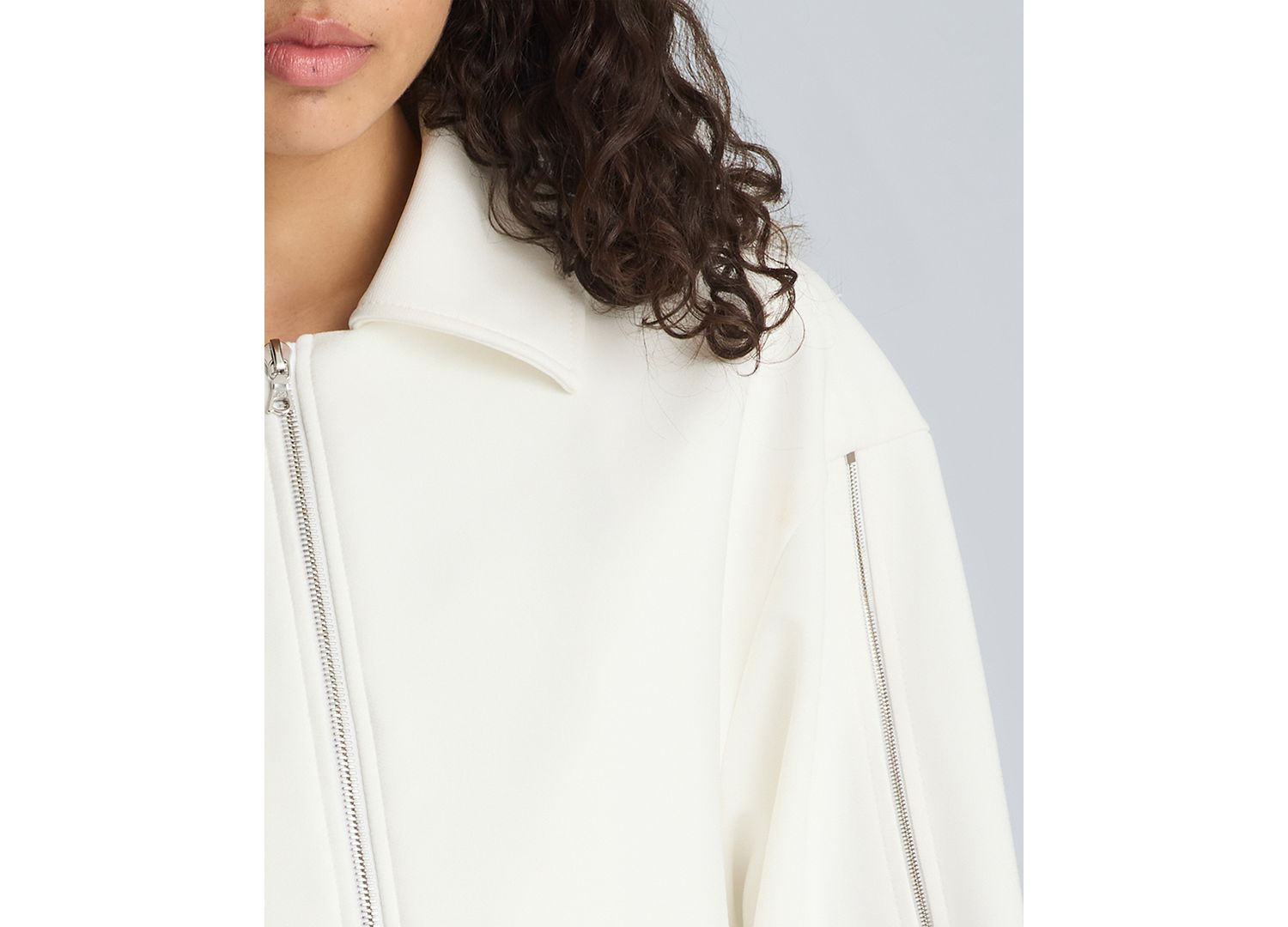 Women's Zip Sleeve Collared Jacket
