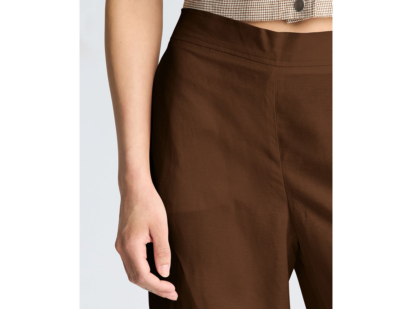 Женские брюки Kenneth Cole Pull-On Linen Wide-Leg, цвет: Коричневый — фото 6