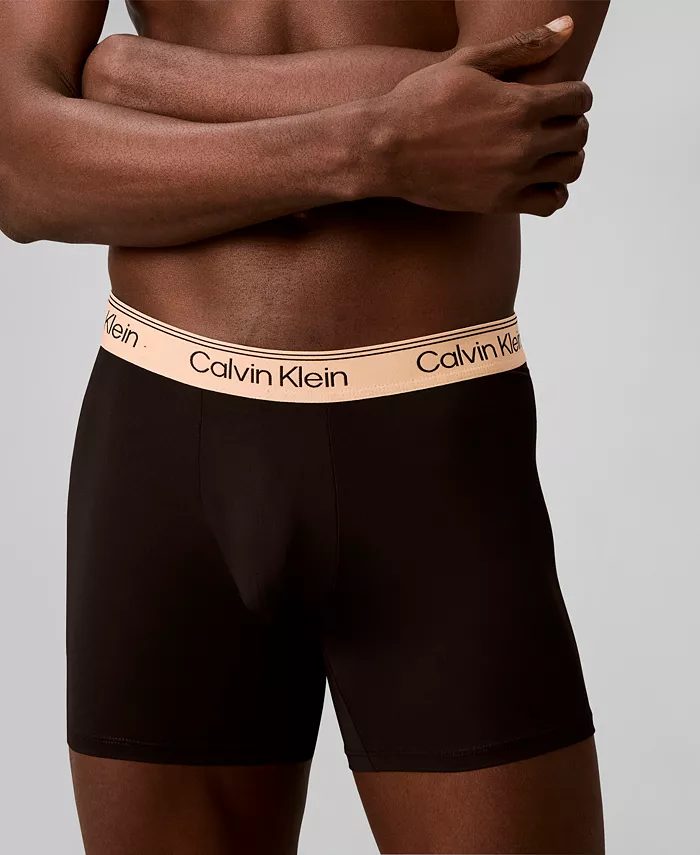 Men's Microfiber Stretch Boxer Briefs Underwear, 4-Pack - thumbnail 4