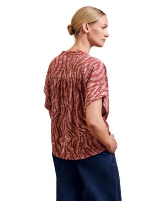 Women's Printed Drop Shoulder Top