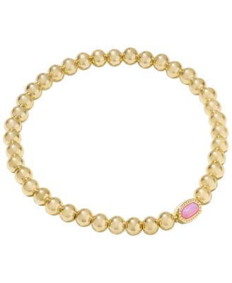 Mini Elaina Stone Charm Beaded Stretch Bracelet