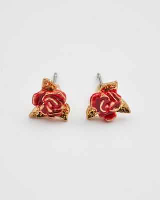 English Gold Stud Earrings