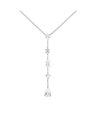 Untamed Petals Lunar Crystal Drop Pendant - Silver