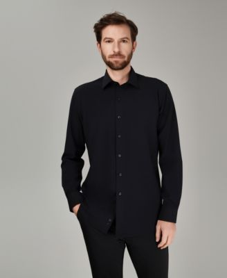 Men's Spread Collar Performance Solid Dress Shirt