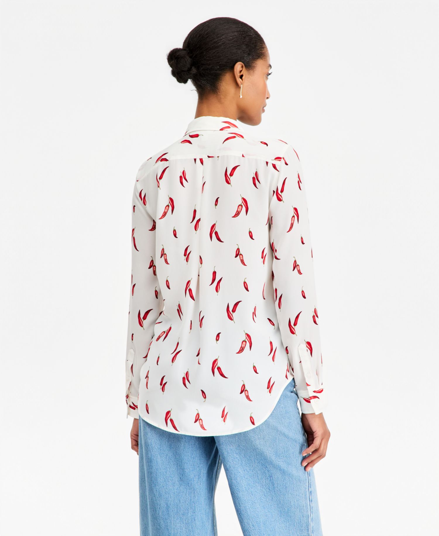Trendy Plus Size Button-Front Crepe Shirt