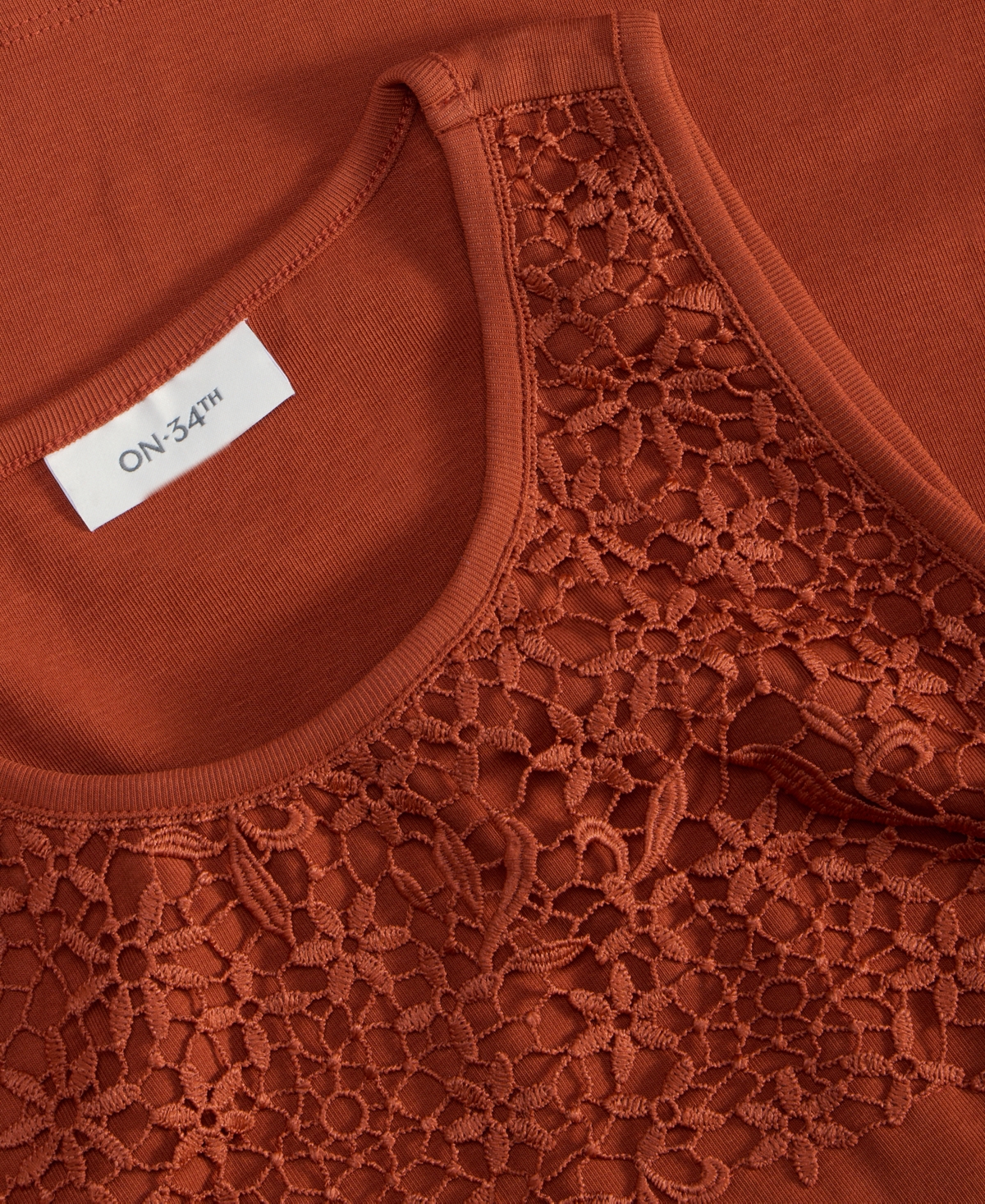 On 34th Women's High-Neck Sleeveless Lace-Trim Tank Top, Macy's Exclusive