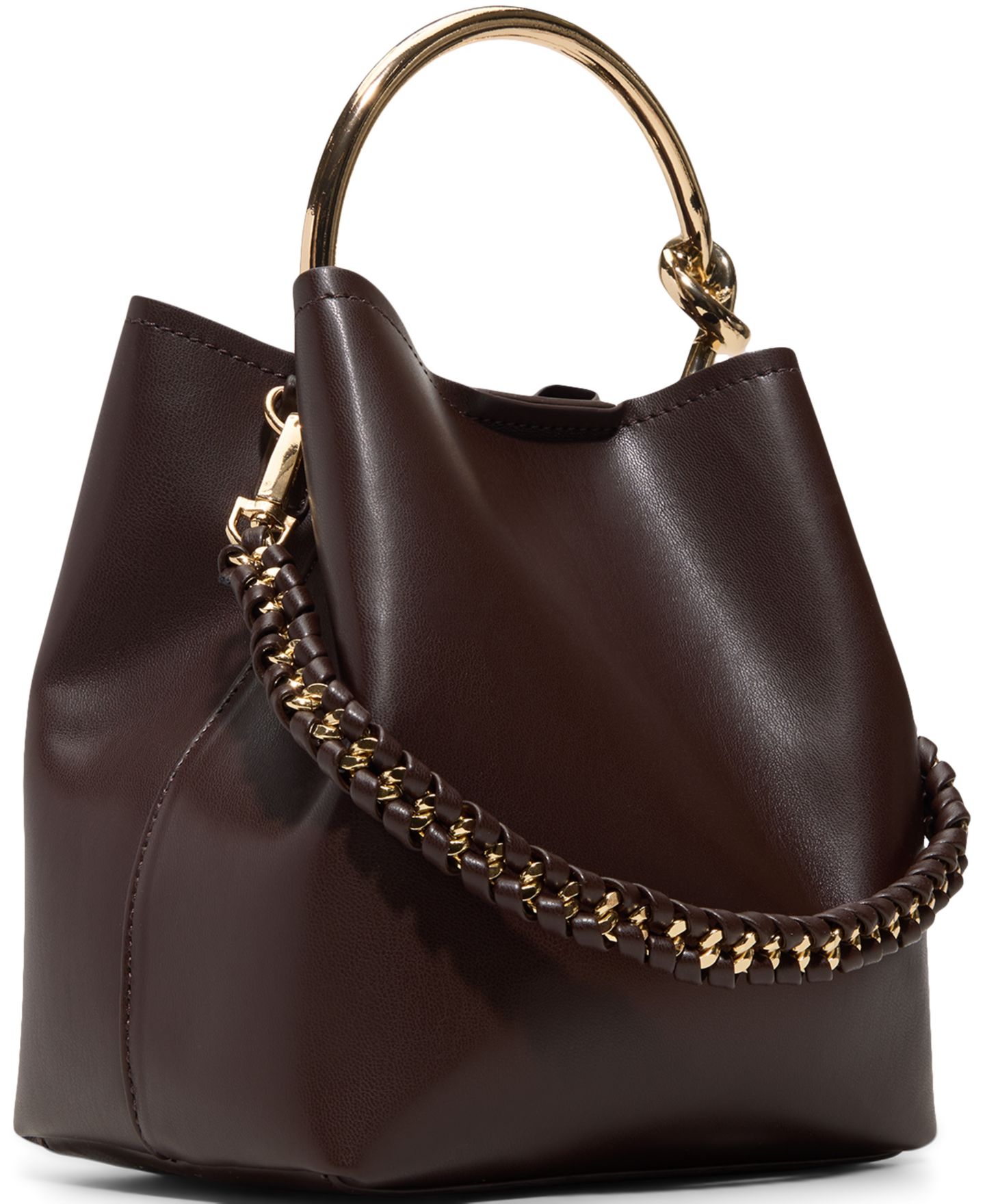 Женская сумка ALDO Bienkaax Mini Bucket, цвет: Коричневый — фото 3