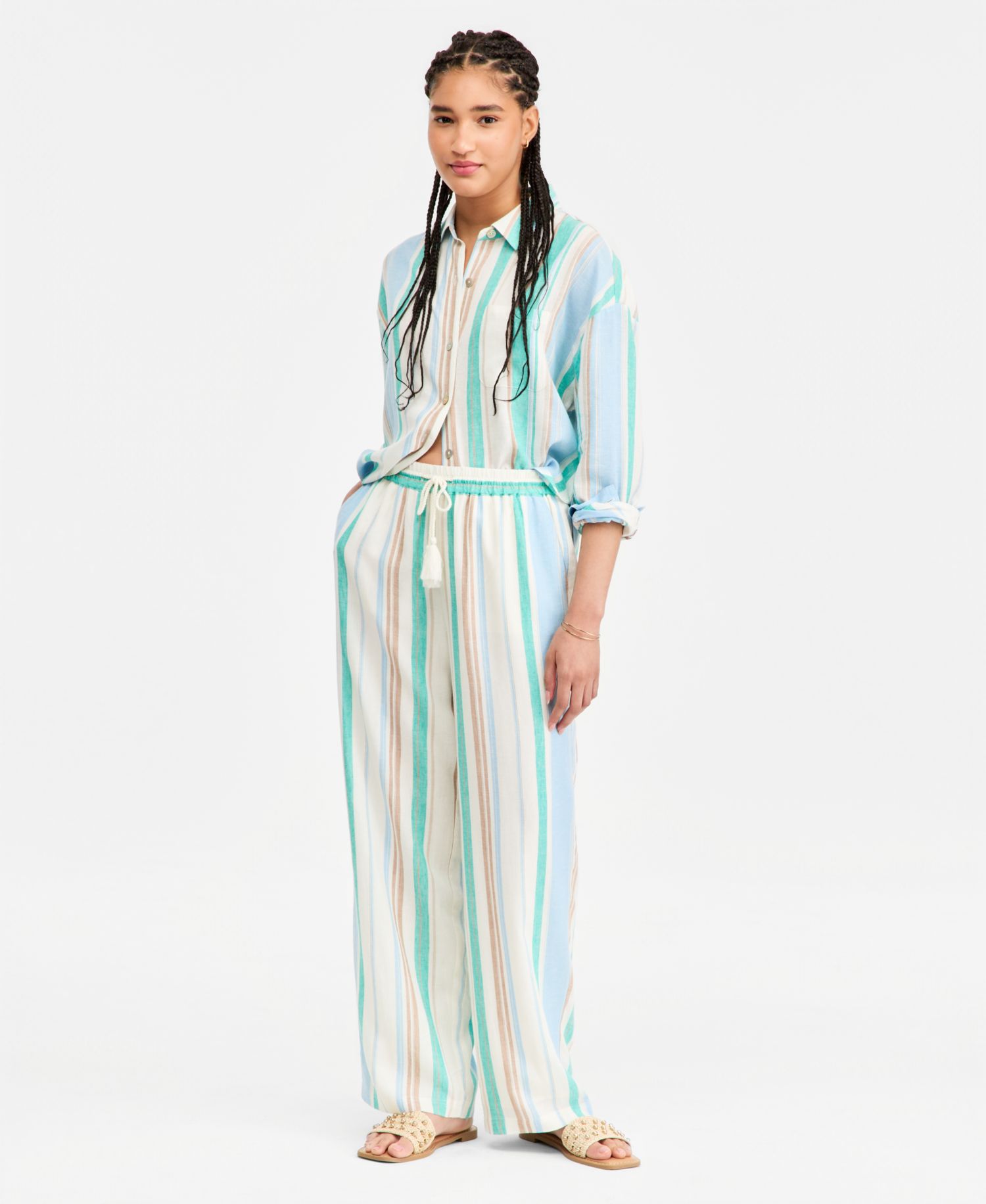 Women's Pull-On Drawstring Wide-Leg Pants