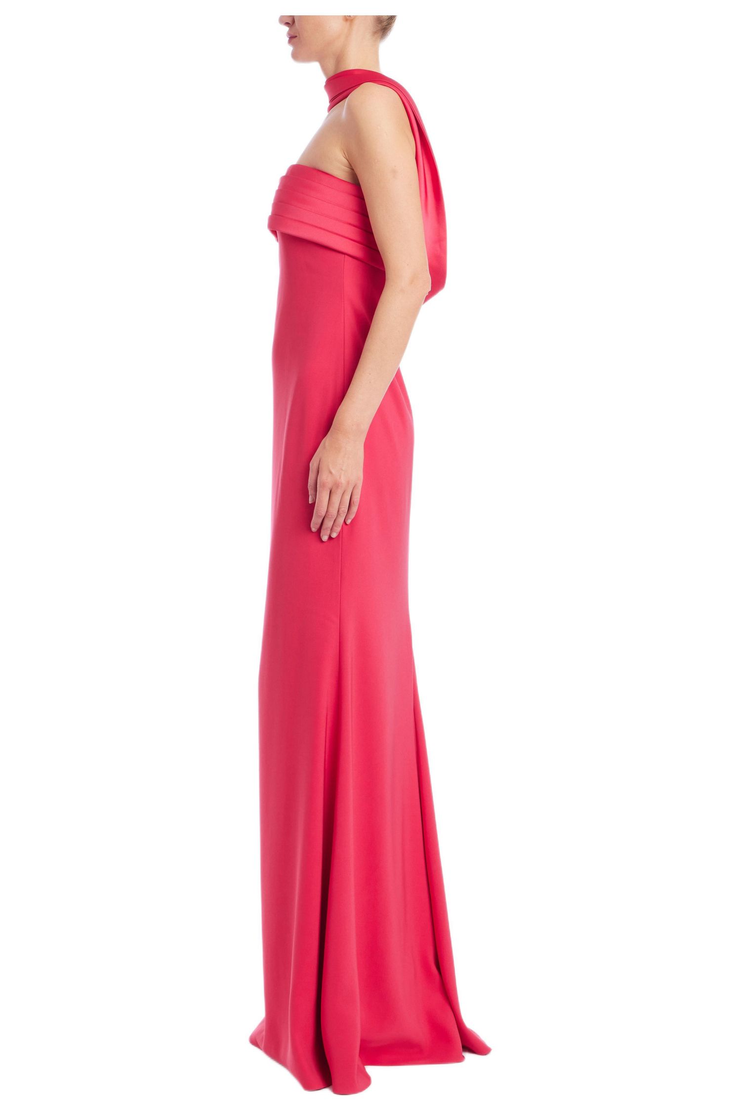 Women's Neck Scarf Strapless Gown