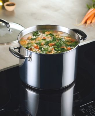 Brilliance Stainless Steel 8-Qt. Stockpot with Lid