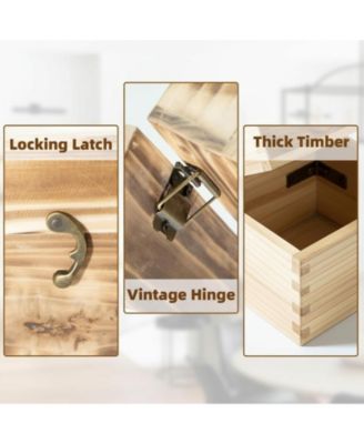 3 Piece Tree Of Life Carved Wooden Keepsake Boxes Decorative Storage Trinket Memorabilia