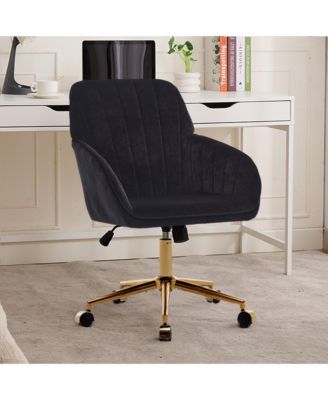 Gold Base Ergonomic Adjustable Swivel Office Chair,Comfort Long Sitting Chair