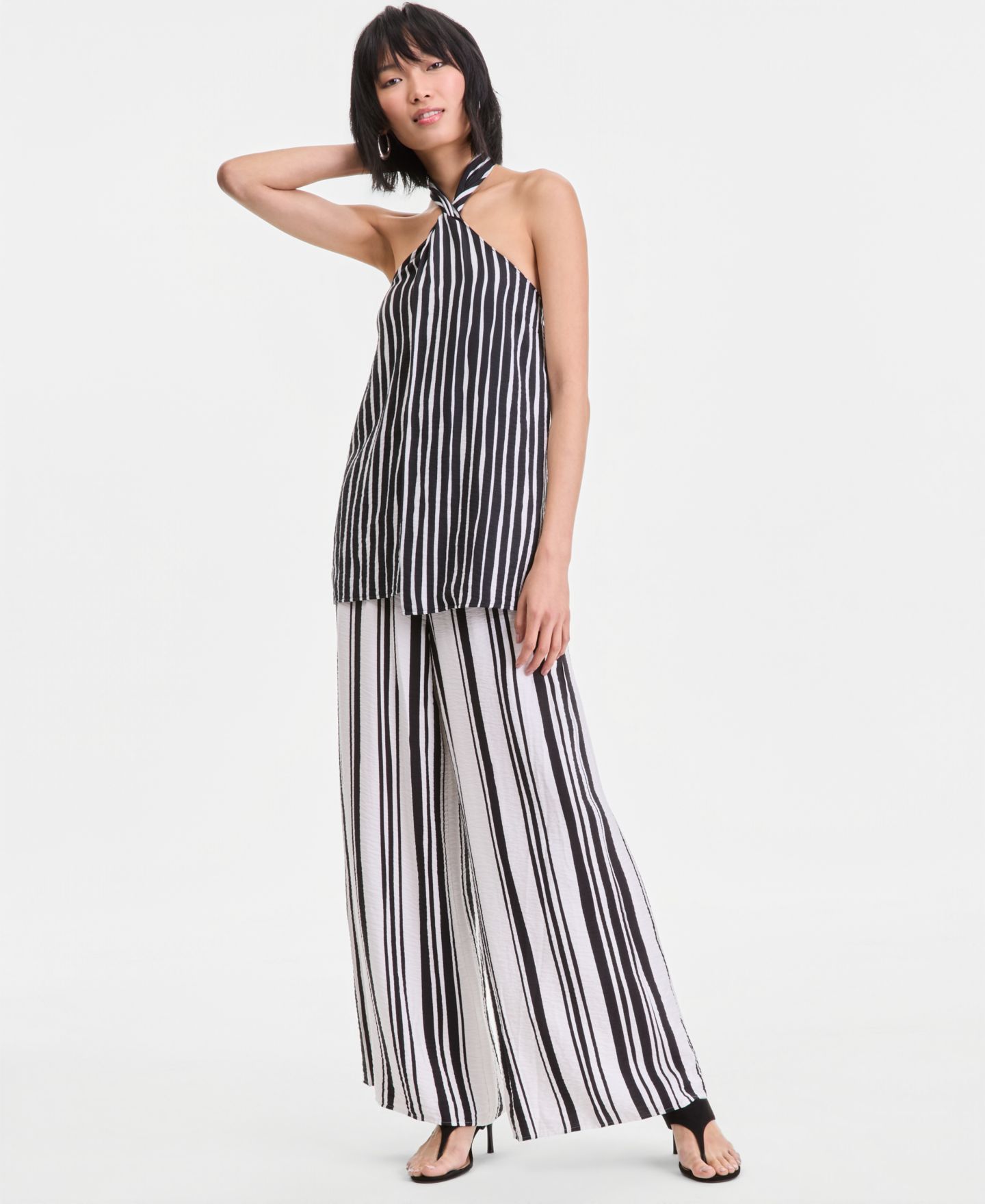 Женские брюки I.N.C. International Concepts Stripe Wide-Leg Pull-On — фото 2