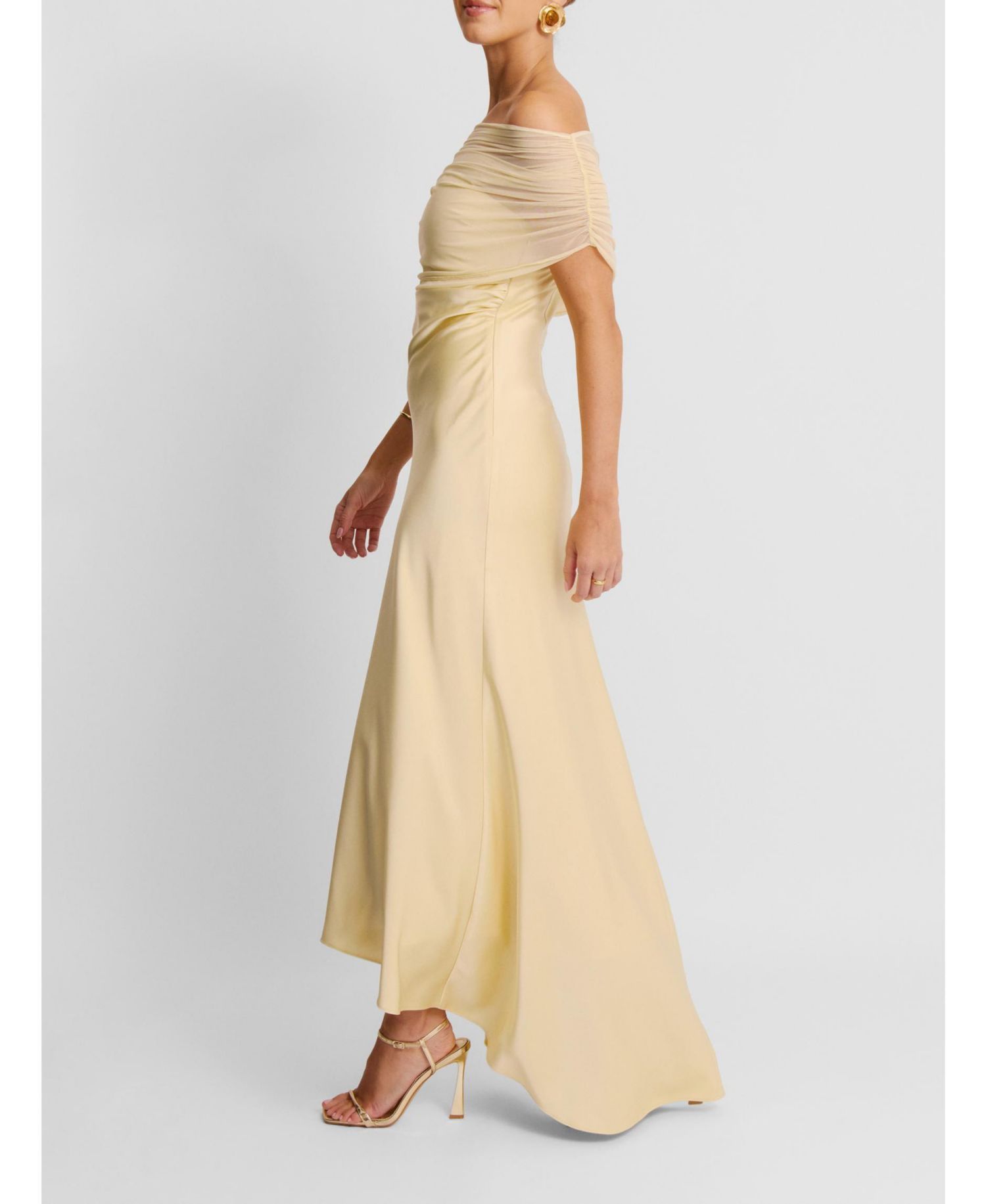 Women's Bardot Satin Maxi Dress