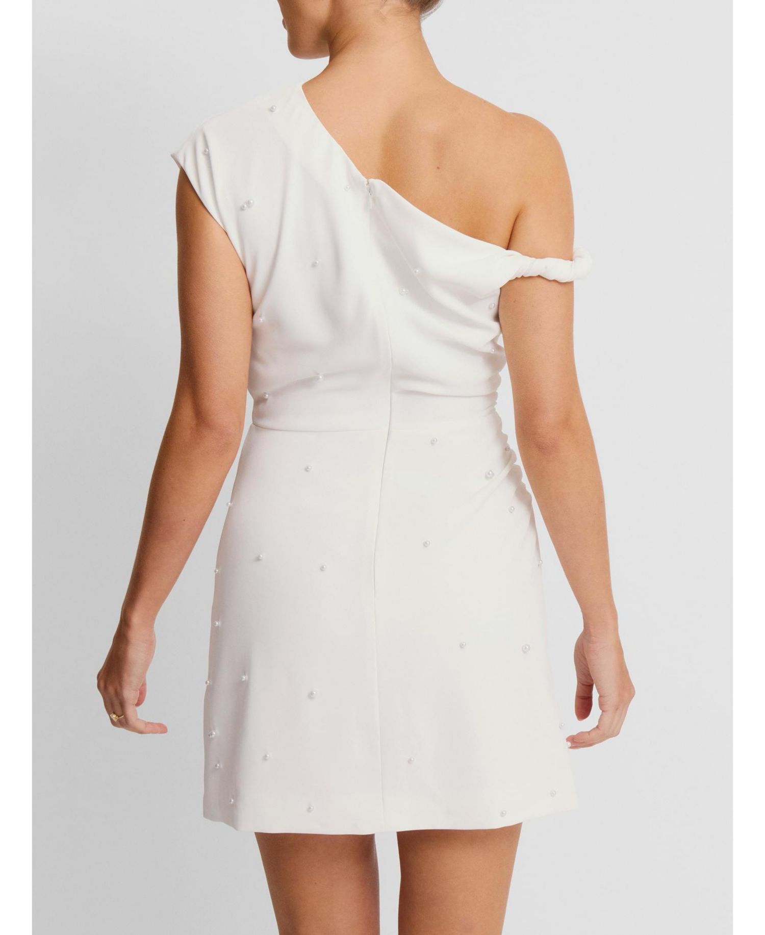 Women's Asymmetric Bardot Mini Dress