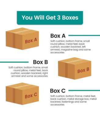 97 in Modular 3-Seat Sofa Couch with USB Ports and Side Storage Pocket