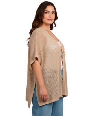 Women's Crochet Tie Front Cardigan