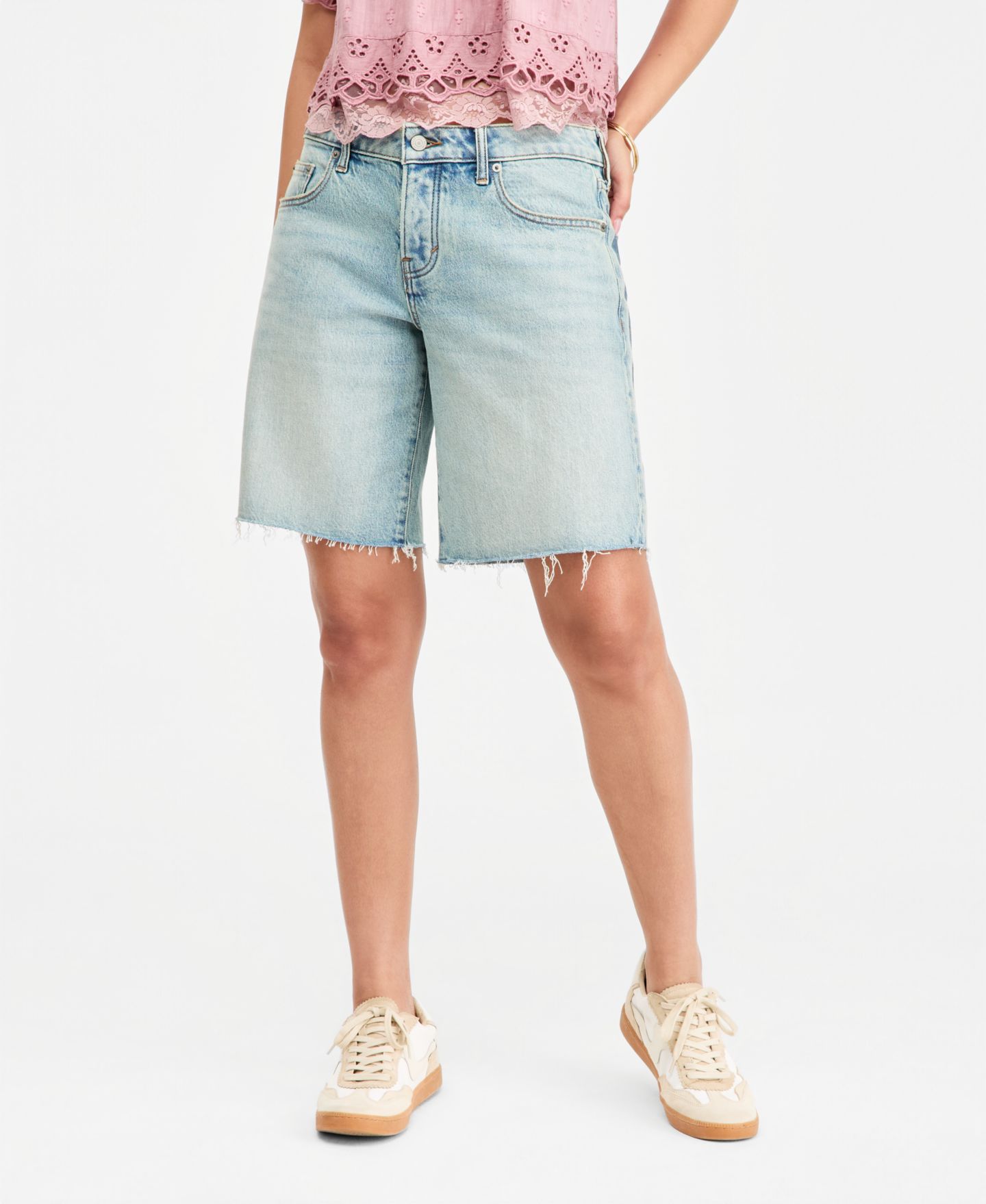 Женские шорты Lucky Brand Low-Slung Baggy Bermuda, цвет: Варёный — фото 3