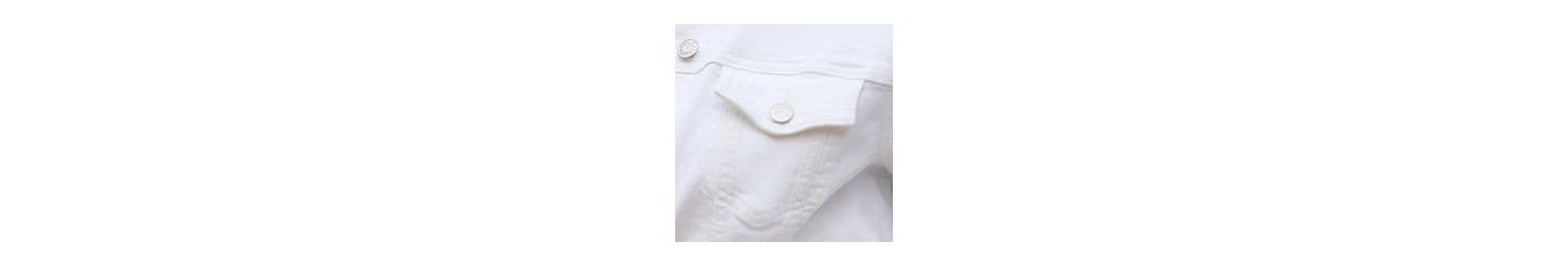 Женская куртка Yumi Stretch Cotton Denim Jacket, цвет: Белый — фото 2