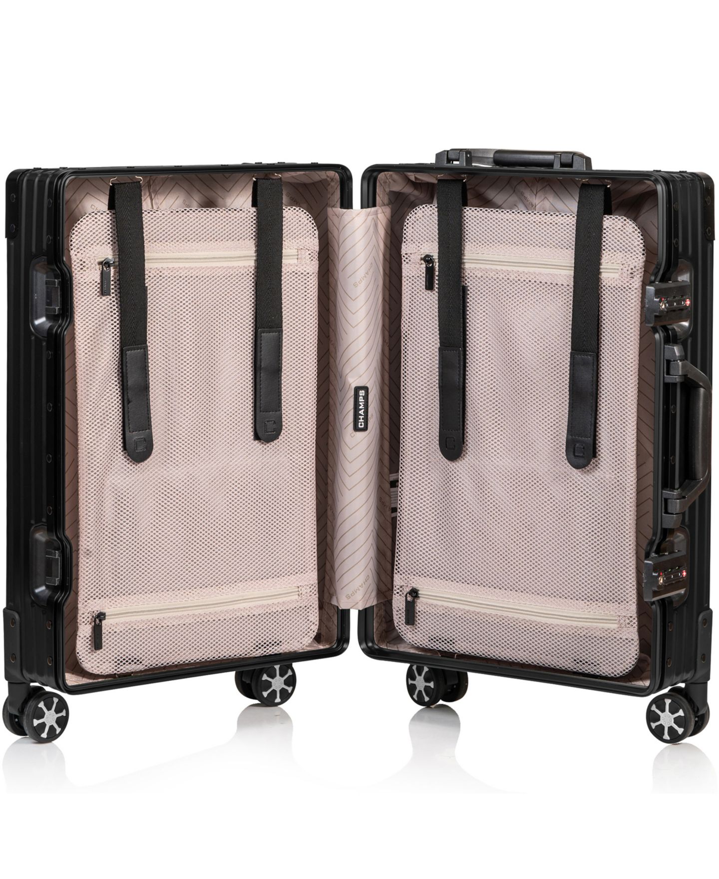 Чемодан CHAMPS Elite Hardside Carry-on Luggage, цвет: Чёрный — фото 2