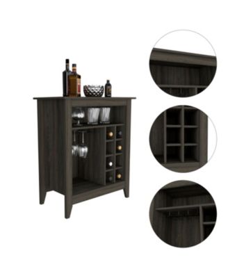 Carbon Espresso 6-Bottle 1-Drawer 1-Shelf Bar Cabinet