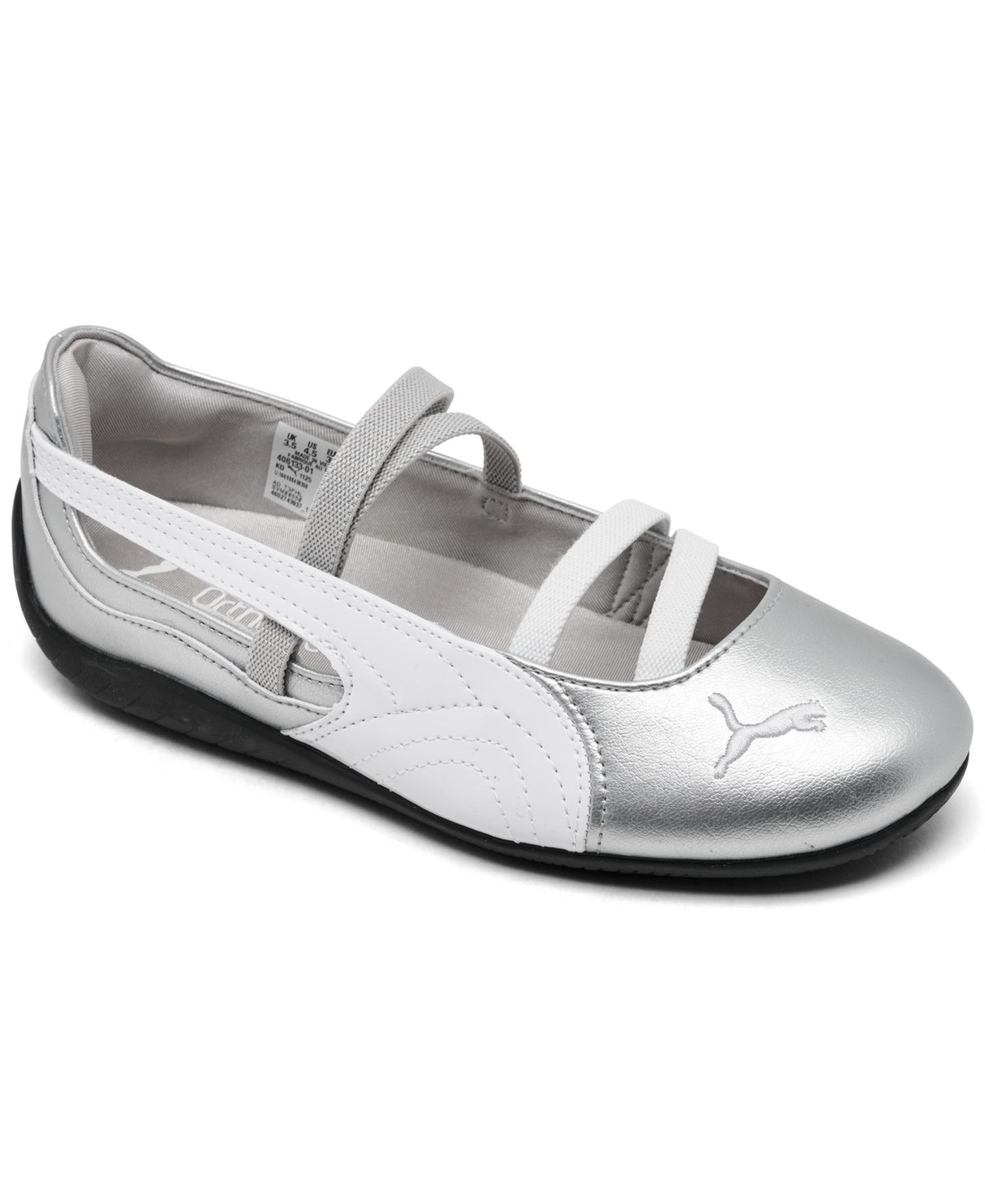 Обувь Puma Speedcat Ballet Metallic Mary Jane Casual Shoes from Finish Line для девочек, цвет: Серебряный — фото 1