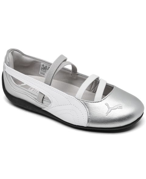 Обувь Puma Speedcat Ballet Metallic Mary Jane Casual Shoes from Finish Line для девочек, цвет: Серебряный