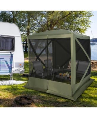 6.7 x 6.7 ft Pop Up Gazebo with Mesh Netting and Carry Bag, UV 50+ Protection