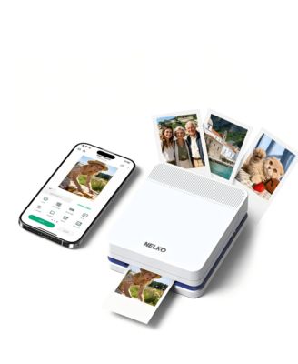 PP03 Portable Color Photo Printer - Wireless Bluetooth Mini Printer for Phone, Travel-Friendly with AI Image Generation & Built-in Editing App
