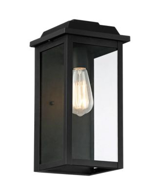 Eastcrest Modern Outdoor Wall Light Fixture Textured Clear Glass Panels for Post Exterior Barn Deck House Porch Yard Patio