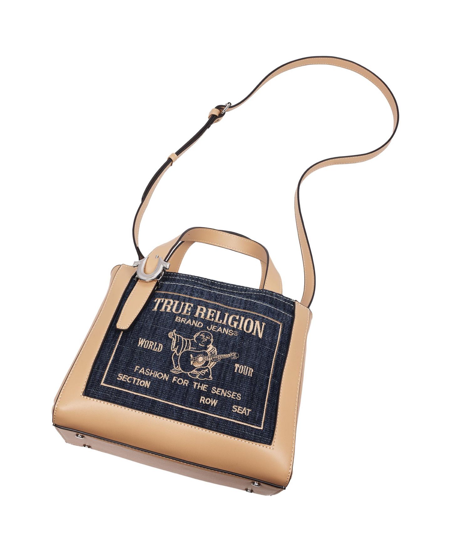 Женская сумка True Religion Arvin Buddha Motif Crossbody Tote, цвет: Тёмный джинсовый — фото 8